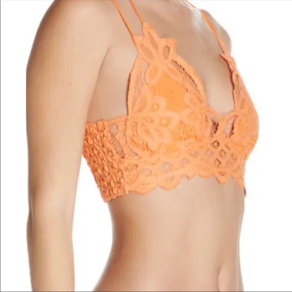 Last 1 NWT Free People Adella Bralette Neon Peach - Picture 8 of 10